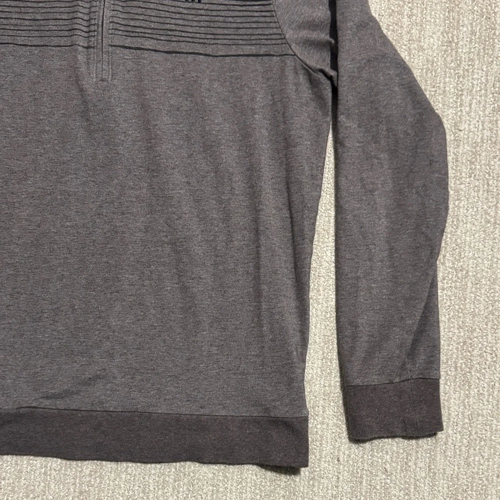 Travis Mathew Men's Size S Coffee Brown Smoke Signals 1/2 Zip Golf Sweatshirt